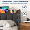Lusimo Bed Frame California King Upholstered Platform Bed with Storage Headboard and Charging Station - 4 of 4