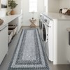 Washable Area Rug, Vintage Accent Rug, Braided Print Carpet, Low Pile Non-Shedding Kitchen Rugs with Non Slip Backing, Foldable Rug - 2 of 4