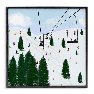 Stupell Industries Ski Lift Mountain Landscape, 12" x 12"