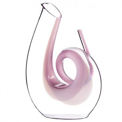 Riedel Curly Pink Crystal Decanter, 49.5 Ounce
