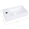vidaXL Wash Basin 15.7"x8.7"x3.5" SMC White - 4 of 4