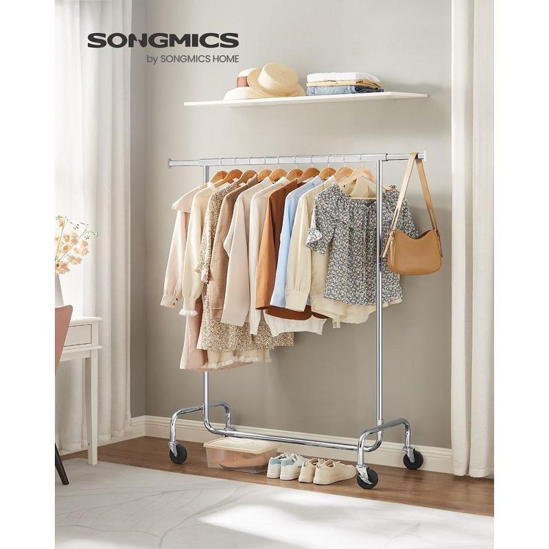 SONGMICS 286.6lb Clothes Garment Rack Heavy Duty Clothing Rack on Wheels Rolling Clothes Rack, 1 of 8