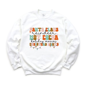 Simply Sage Market Santa Cocoa Christmas Lights Sweatshirt - 1 of 4