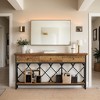 Hommoo 70.8" Narrow 2-Tier Console Table with 3 Drawers, Long Entryway Sofa Table - 2 of 4