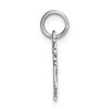 Black Bow Jewelry 14k White Gold, Hannah Collection, Mini Initial M Shamrock Key Charm - 2 of 4