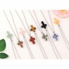 Natural Stone Cross Necklace Charm Cross Birthstone Pendant Quartz Healing Crystal Jewelry - 4 of 4