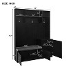 Elegant Design Hall Tree with Comfort and Storage Solutions, Functional Hallway Shoe Cabinet with Bench and Cushion - Maison Boucle - 4 of 4