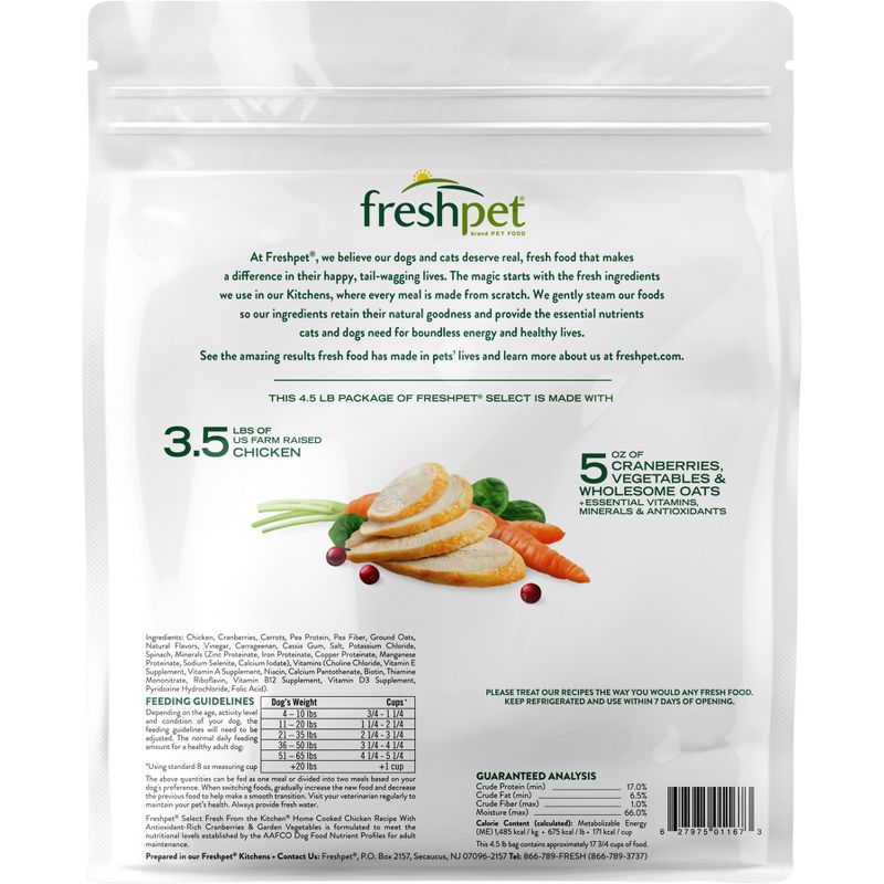 Freshpet Select Fresh From the Kitchen Home Cooked Chicken and Vegetable Recipe Refrigerated Dog Food, 3 of 7