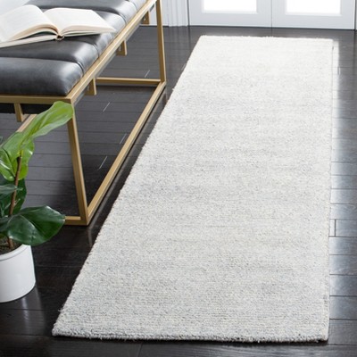 Himalaya Silver Hand Tufted Wool and Viscose Runner Rug