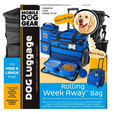 Overland Travelware Suitcase - Dog- Rolling Weekender - Black