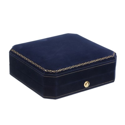 Unique Bargains Cuboid Velvet Paper Soft Touch Jewelry Box