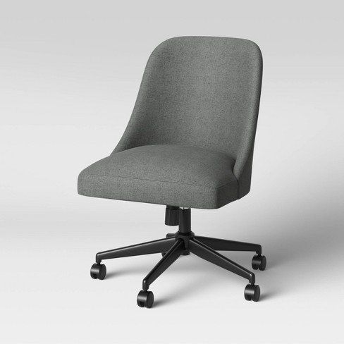 Geller Upholstered Office Chair Slate, Upholstered Desk Chair With Arms