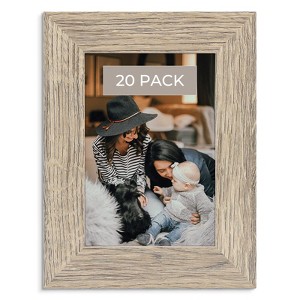 Golden State Art Wood Grain Wide Molding MDF Picture Frame 0.59 Inch Thickness, 20-Pack 5x7, 16-Pack 8x10 - 1 of 4