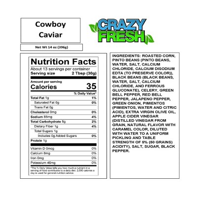 Crazy Fresh Cowboy Caviar - 14oz
