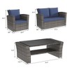 Sapphtopaz Patio Furniture Set Wicker Woven Sectional Outdoor Chairs with Cushion and Coffee Table Sofa Set for Outdoor, Terrace - 4 of 4