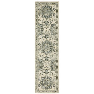Oriental Weavers Branson BR04B Ivory/ Blue Indoor Area Rug - 1'10" x 7'3" - 1 of 4