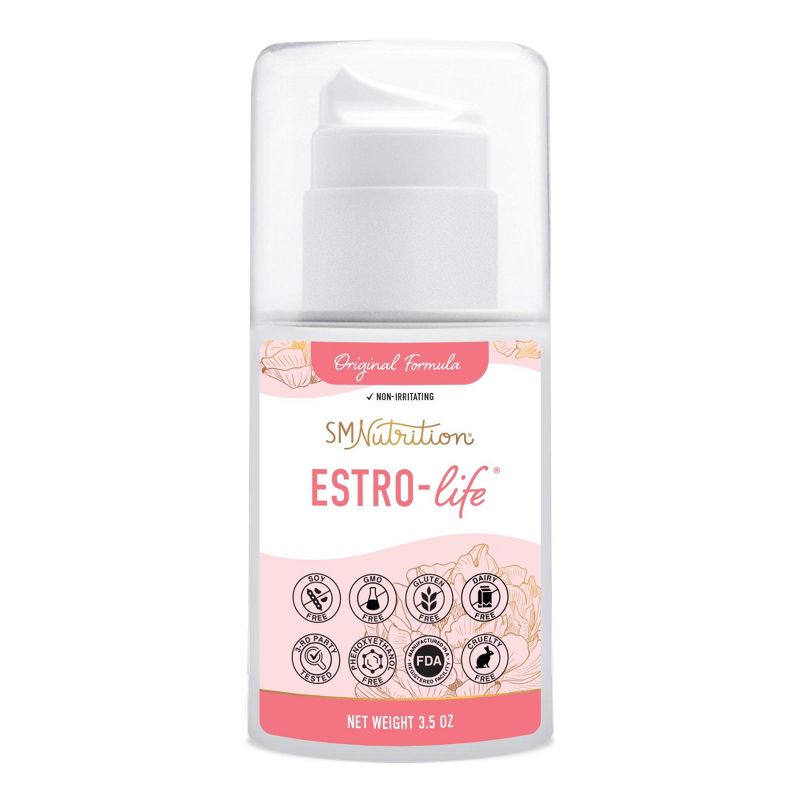 Estro-Life Estriol Cream for Balance at MidLife, SMNutrition, 3.5oz Pump, 1 of 5