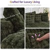 83 inch Oversized Round Sofa, Soft Cushion Sofa Bed with 6 Pillows, Round Chaise Lounge Chair for Bedroom, Livingroom, Gray - 3 of 4