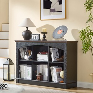 Bookcase and Kids Bookshelf, Storage Cabinet with Wooden Cube Storage Organizer, Modern Book Shelf for Bedroom Furniture - 1 of 4