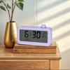 REGALWOVEN Battery Powered Triple Digital Temperature Alarm Clock 5.3 x 3.1 x 1.4 Inches - 2 of 4
