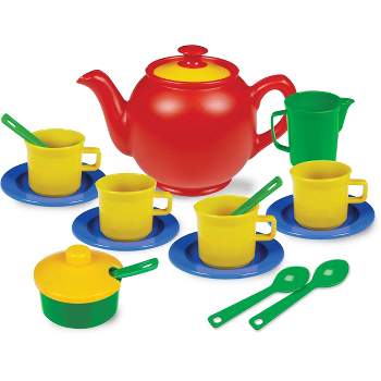 Kidzlane Plastic Play Tea Set - 15 Pieces