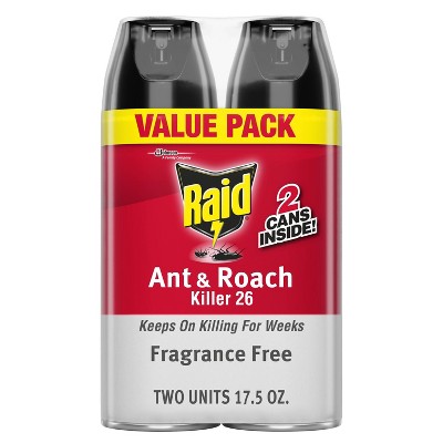Raid Ant and Roach Killer Fragrance Free - 17.5oz/2ct