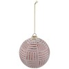 Northlight Pink and Gold Striped Matte Glass Christmas Ball Ornament 4" (100mm) - image 4 of 4