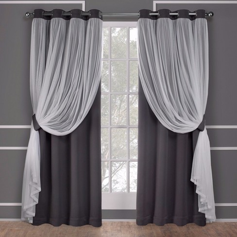  MYRU Absolutely Blackout Curtains 2 Panels 2 Layers