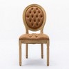 Akoasm Set of 2 PU Faux Leather Dining Chairs with Nailhead Trim-Orange - 3 of 4