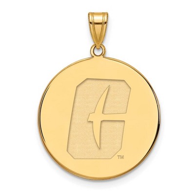 Black Bow Jewelry 14k Yellow Gold North Carolina at Charlotte 49ers NCAA Extra Large Pendant