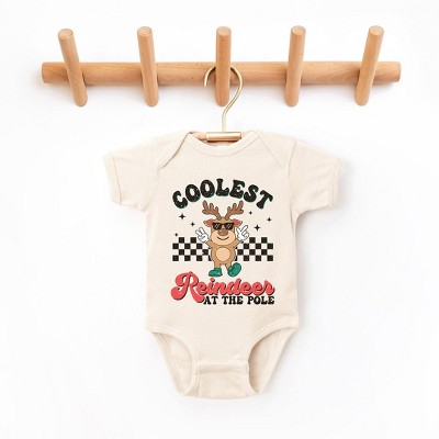 The Juniper Shop Coolest Reindeer In The Pole Baby Bodysuit - 6 Month - Natural