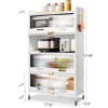 Fortune Candy 57.48'' Height 5 Tier Pantry Cabinet with 4 Doors White - 2 of 4