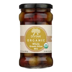 Divina - Organic - Greek Mixed Olives - Case of 6 - 10.2 oz - 1 of 2