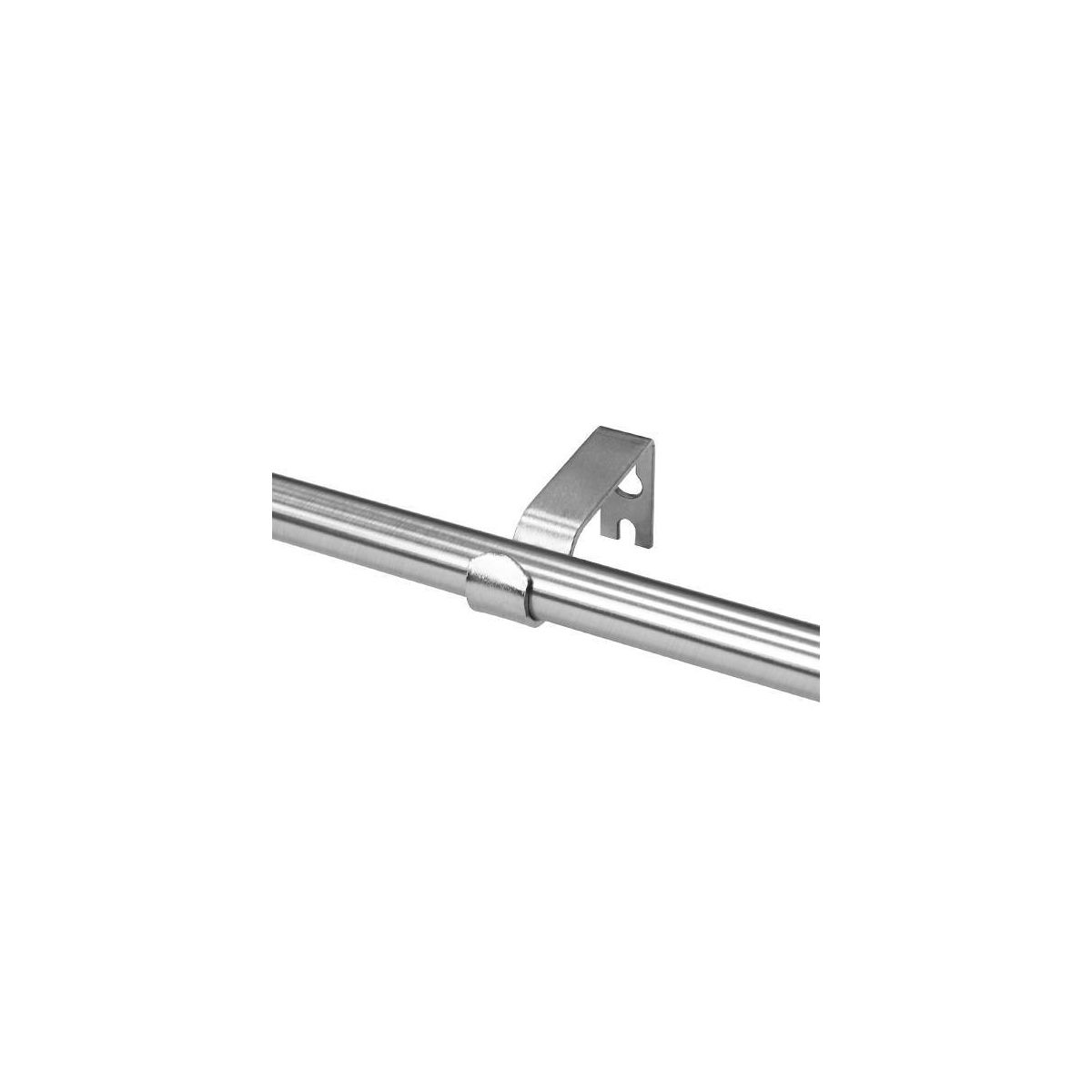 Decorative Drapery Single Rod Set with Cage Ball Finials Brushed Nickel - Lumi Home Furnishings - thumbnail 2