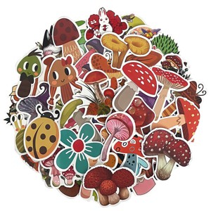 Wrapables Waterproof Vinyl Stickers for Water Bottles, Laptop, Phones, Skateboards, Decals for Teens, 100pcs, Plants & Animals - 1 of 4