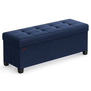 SONGMICS Folding Storage Ottoman Bench for Living Room and Bedroom, 15 x 43.3 x 15.7 Inches - 1 of 4