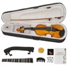 TopComfy 4/4 Full Size Violin Set with Hard Case Bow Shoulder Rest Rosin Sordine for Kids Adults Beginners Students, Brown, 31.5"*10.24"*5.12" - 4 of 4