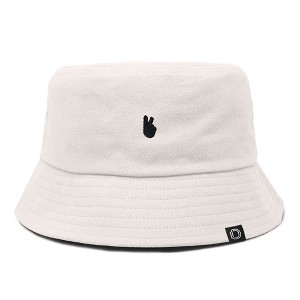 Dalix Lil Peace Sign Cotton Embroidered Cotton Cap Outdoor Bucket Hat Womens - 1 of 4
