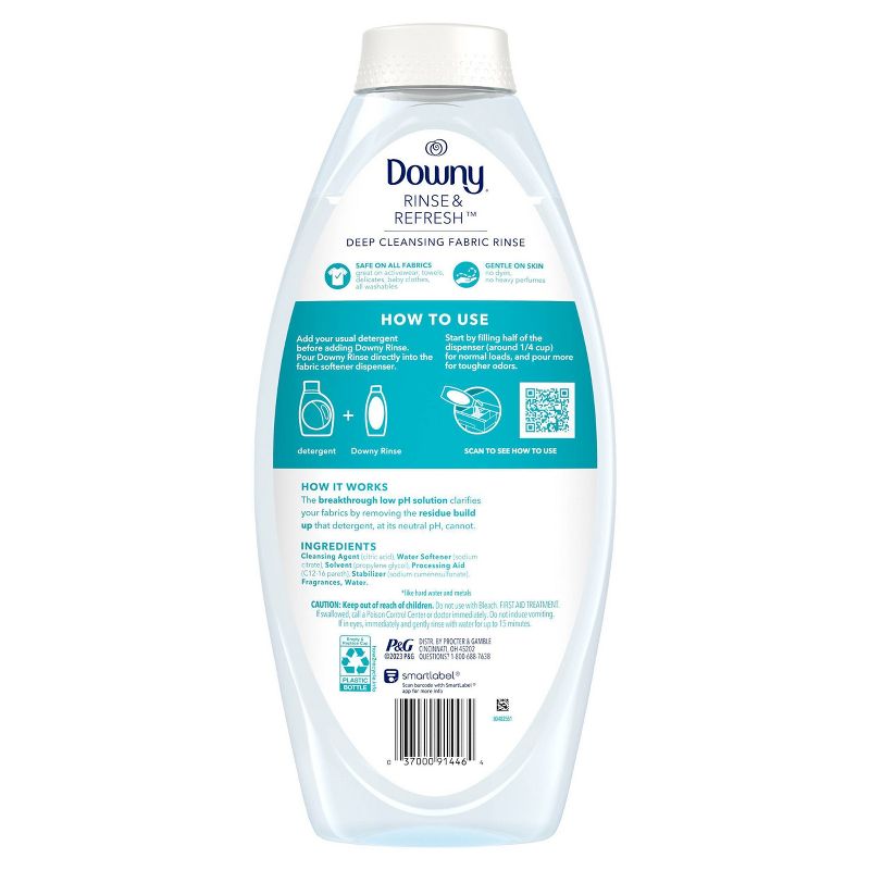 Downy Cool Cotton HE Compatible Rinse & Refresh Laundry Odor Remover and Fabric Softener, 4 of 20