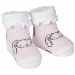 Pavilion Gift Company - Soft Pink Bunny - 0-3 Months Socks - Socks - 1 of 4