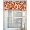 RLF Home 3" Rod Pocket High Quality Fabric Love Bird Mandy Valance for Windows 50" x 17" Orange - 2 of 4