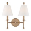 Crystorama Lighting Riverdale 2 - Light Sconce in  Aged Brass - image 2 of 4