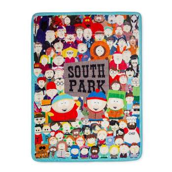 Silver Buffalo South Park Characters Raschel Throw Blanket | 45 x 60 Inches
