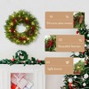 CuisinSmart 22" Christmas Artificial Garland for Front Door, with Red Berries & Green Leaves,Christmas Wreath Holiday Decor - 3 of 4