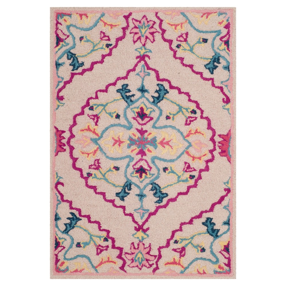 2'x3' Medallion Tufted Accent Rug Light Pink - Safavieh