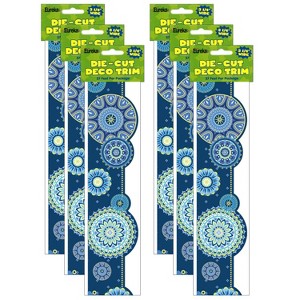 Eureka® Blue Harmony Mandala Extra Wide Deco Trim, 37 Feet Per Pack, 6 Packs - 1 of 2