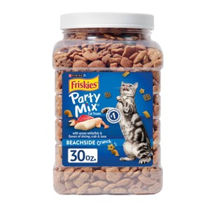 Friskies Party Mix Beachside Seafood and Chicken Flavor Cat Treat - 30oz - 1 of 4
