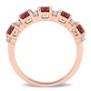 EVERLY JEWELRY | Rose Plated Sterling Silver 1 3/5 CT TGW Garnet White Topaz Fashion Ring - 4 of 4
