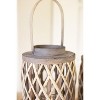 Grey Willow Lantern Set of 4 – 13.5" Tall Woven Candle Holders by Kalalou - 2 of 3
