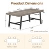 Homhougo 71 Inch Rectangular Dining Table for 6-10 People, Modern Farmhouse Kitchen Table with Adjustable Feet - 2 of 4